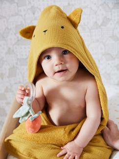 Bébé-Cape de bain + gant en gaze de coton bio*,