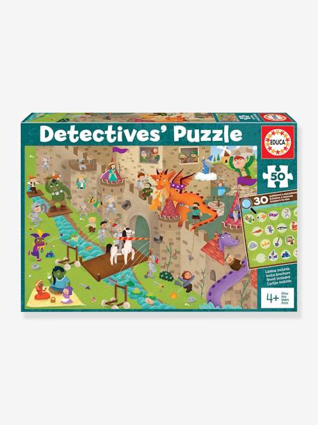 Such-Puzzle „Detektiv in der Ritterburg“ EDUCA®, 50 Teile grün 
