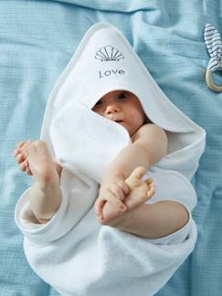 -Baby Kapuzenbadetuch & Waschhandschuh, personalisierbar