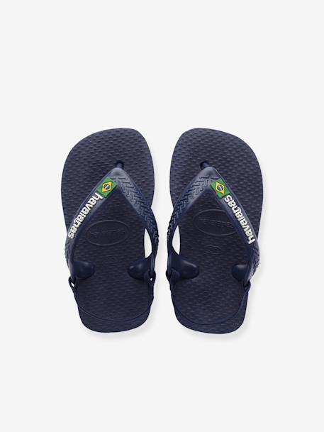 Baby Zehentrenner Brasil Logo II HAVAIANAS blau+marine 