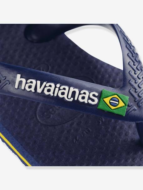 Tongs Baby Brasil Logo II HAVAIANAS bleu+marine+rose bonbon 