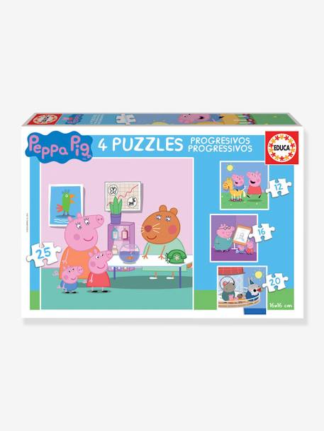 4er-Set Puzzles Peppa Pig™ EDUCA® blau 