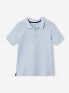 Sélection Printemps-Garçon-T-shirt, polo, sous-pull-T-shirt-Polo manches courtes broderie poitrine garçon