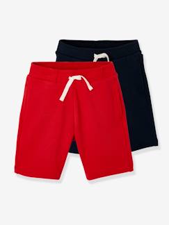 Garçon-Vêtements de sport-Lot de 2 bermudas garçon en molleton