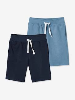 Collection molleton-Garçon-Short-Lot de 2 bermudas Basics garçon en molleton