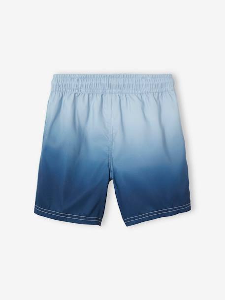 Short de bain dip-dye garçon bleu jean imprimé 