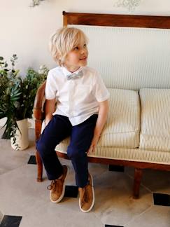 Mode et chaussures enfant-Garçon-Pantalon-Pantalon chino garçon en coton/lin