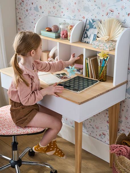 Bureau primaire SCANDI blanc/bois 