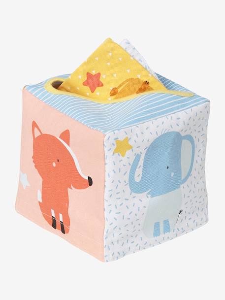 Baby Greifbox mit Stofftüchern mehrfarbig 