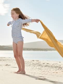 Vêtements anti-UV et protection solaire pour enfants et bébés-Ensemble de bain anti-UV fille T-shirt + shorty