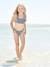 Mädchen Bikini mit Volants marine gestreift 