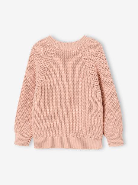 Mädchen Cardigan aus Rippenstrick blush 