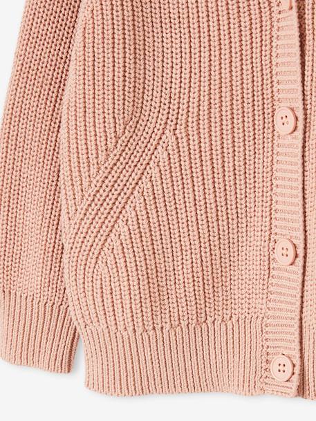 Mädchen Cardigan aus Rippenstrick blush 