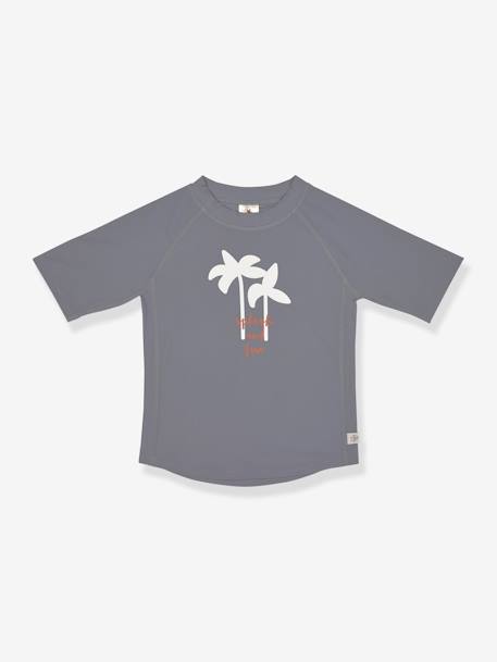 T-shirt manches courtes anti-UV LÄSSIG blanc imprimé+gris+rouille 