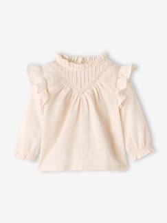Must-haves für Baby-Baby-Hemd, Bluse-Mädchen Baby Bluse mit Volants, Struktureffekt