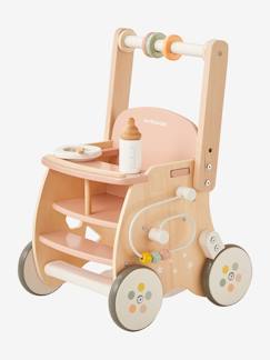 Spielzeug-Babypuppen und Puppen-Lauflernwagen mit Puppensitz, Holz FSC®