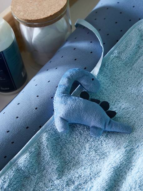 Baby Wickeltischauflage „Kleiner Dino“, personalisierbar blau 