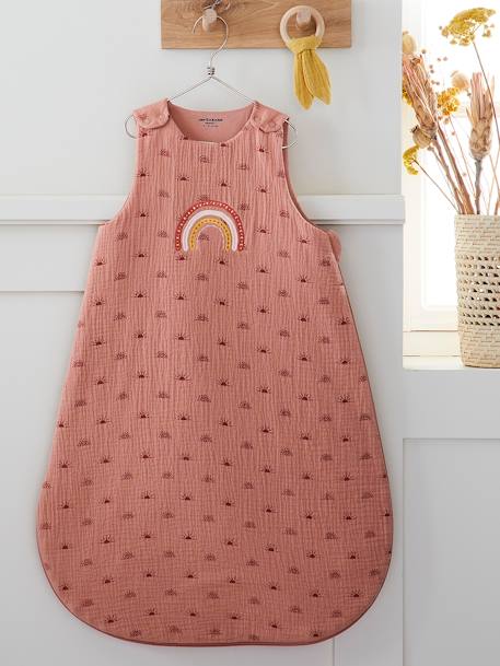 Bio-Kollektion: Baby Sommerschlafsack aus Musselin rosa 