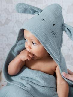 Babyartikel-Babytoilette-Bad-Bio-Kollektion: Baby Kapuzenbadetuch & Waschhandschuh