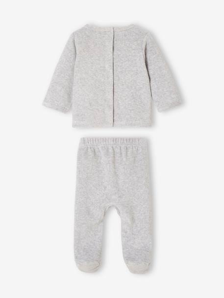 2er-Pack Jungen Baby Pyjamas tintenblau+grau 