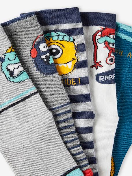 5er-Pack Jungen Socken, Monster Pack grün 