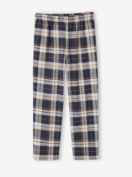 Pyjama castor garçon avec bas en flanelle BLEU FONCE 