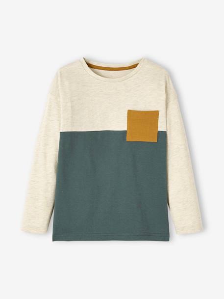 Jungen Shirt, Colorblock grün 