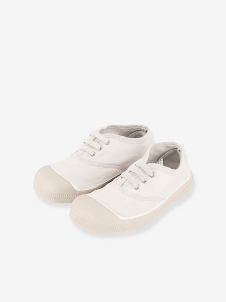 Tennis à lacets coton enfant BENSIMON® beige+blanc+bleu jean+kaki+marine 