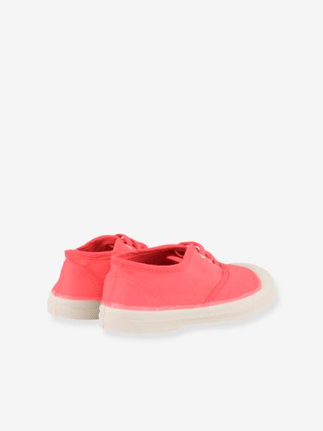 Tennis à lacets coton enfant BENSIMON® rose+vert 