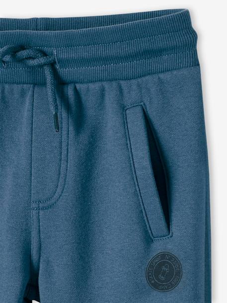 Pantalon jogging Basics garçon en molleton blanc chiné+dark bleu ardoise+gris moyen chiné+marine chiné+noir chiné+vert sapin 