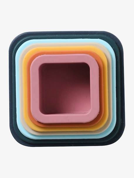Tour de cubes en silicone multicolor 