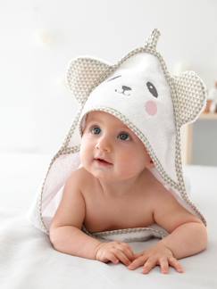 La sélection de la rentrée pour les bébés-Linge de maison et décoration-Linge de bain-Cape de bain bébé à capuche brodée animaux