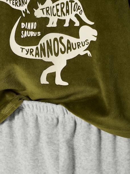 Lot de 2 pyjamas 'dinosaures' en velours garçon LOT VERT ET MARINE 
