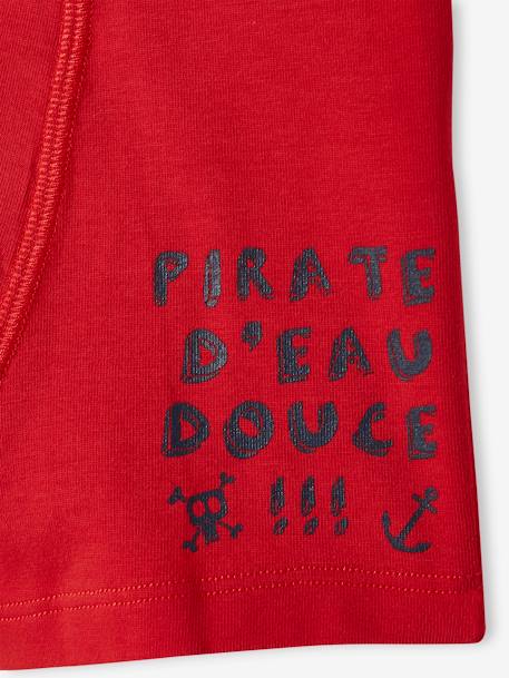 Lot de 5 boxers stretch 'pirates' garçon Lot marine et rouge 