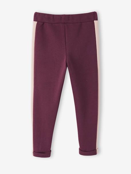 Mädchen Jogginghose mit seitlichen Streifen marine+pflaume+rosa 