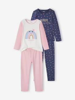 Fille-Pyjama, surpyjama-Lot de 2 pyjamas arc-en-ciel fille