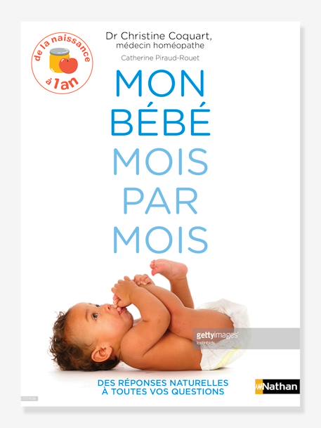Französisches Ratgeber-Buch für Eltern „Mon bébé mois par mois - De la naissance à 1 an“ NATHAN weiss 