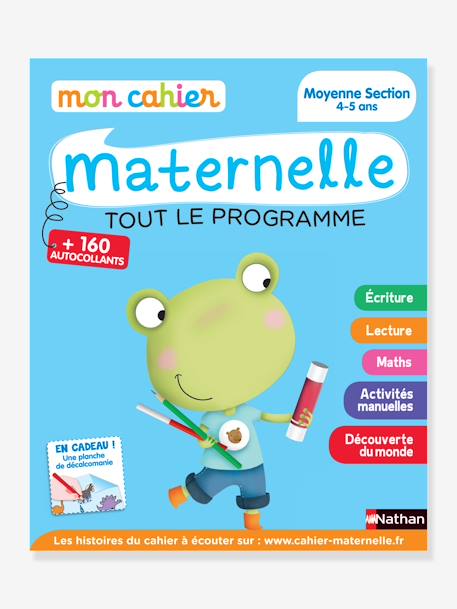 Französischsprachiges Übungsheft 'Mon Cahier Maternelle - Moyenne Section - 4/5 Jahre' - NATHAN blau 
