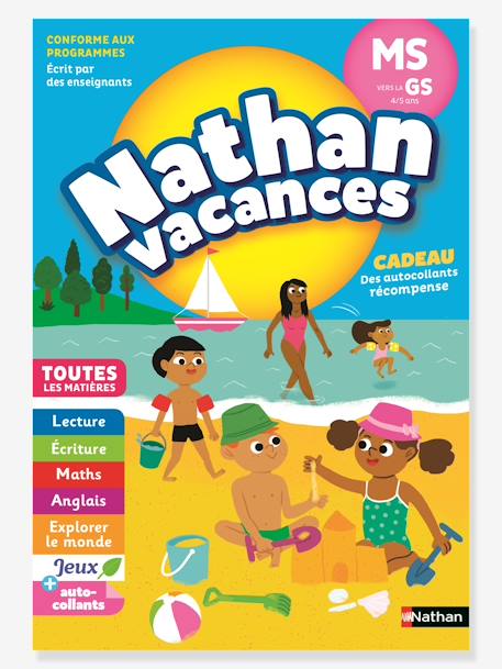 Cahier de Vacances de la Moyenne Section vers la Grande Section - Maternelle 4/5 ans - NATHAN bleu 