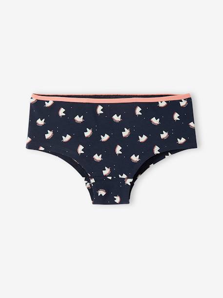 Lot de 5 shorties licorne fille BOUTON DE ROSE IMPRIME 