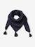 Foulard imprimé fleuri fille dark bleu indigo imprimé 