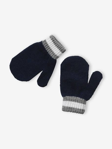Jungen Set: Mütze, Loopschal & Handschuhe BASIC marine 