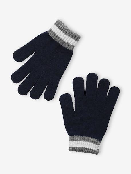 Jungen Set: Mütze, Loopschal & Handschuhe BASIC marine 