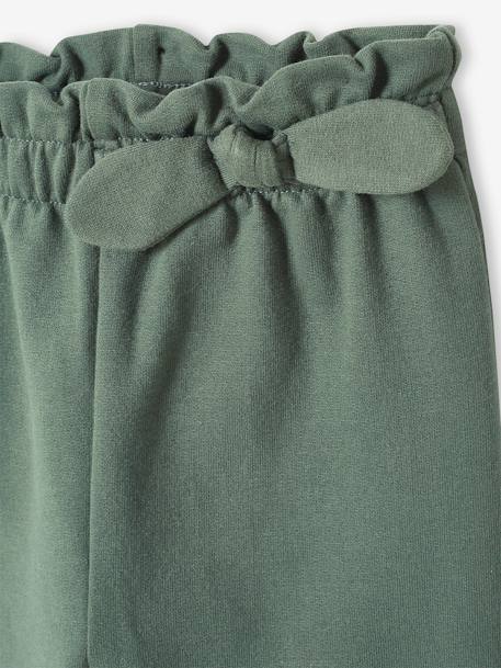 Pantalon en molleton bébé taille élastiquée corail+encre+vert bouteille 