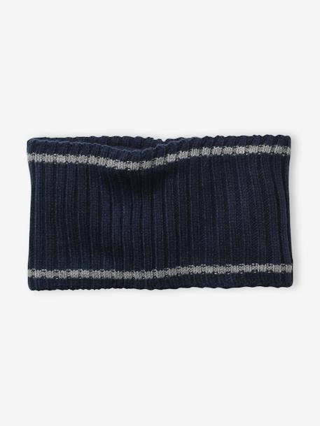 Jungen Set: Mütze, Loopschal & Handschuhe BASIC marine 