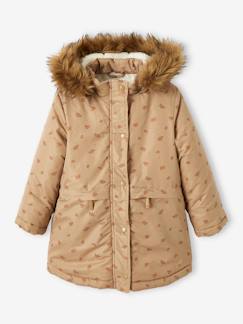 Fille-Parka à capuche fille doublée sherpa.