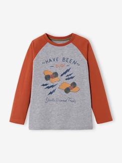 Garçon-T-shirt motif graphique garçon manches raglan colorées