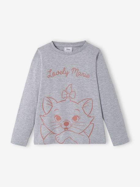 T-shirt manches longues Disney® Marie les Aristochats fille Gris chiné 