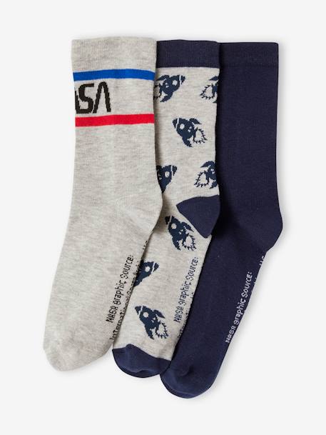 3er-Pack Jungen Socken NASA dunkelblau 