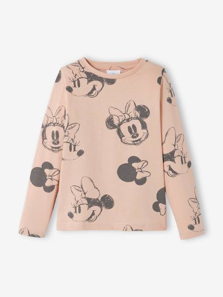 T-shirt fille manches longues Disney® Minnie Rose imprimé 